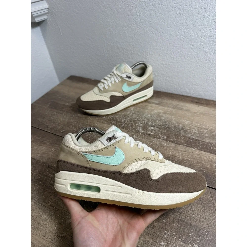Nike Air Max 1 Premium 2 Retro Men's Size 6.5 8W Crepe Hemp Brown Suede Sneakers